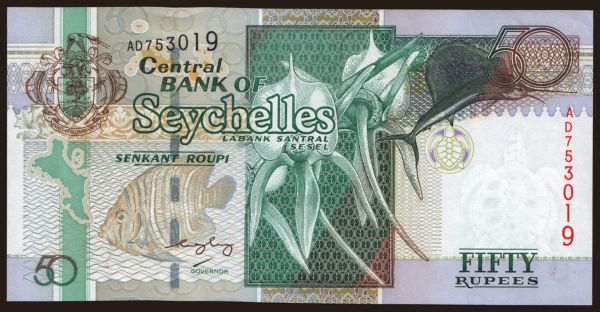 Afrika, Seychelles: 50 rupees, 2005