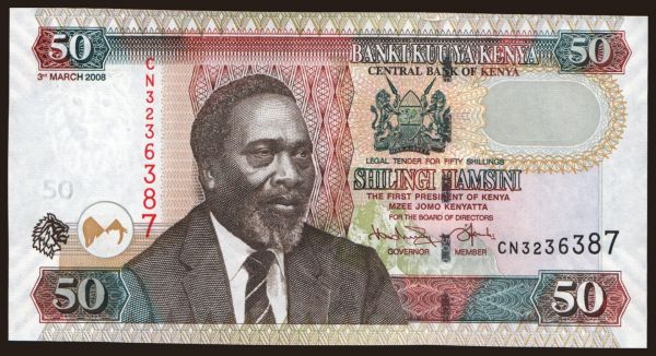 Afrika, Kenya: 50 shilings, 2008