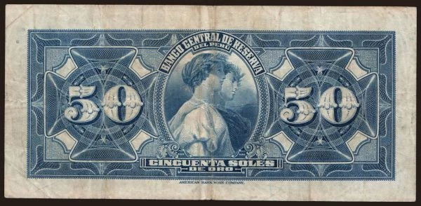 America, Peru: 50 soles, 1947