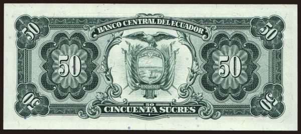 Amerika, Ecuador: 50 sucres, 1988