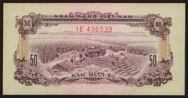 Asia, Viet Nam South: 50 xu, 1966