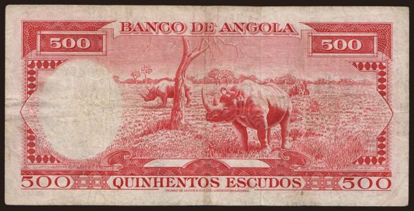 Afrika, Angola: 500 escudos, 1970