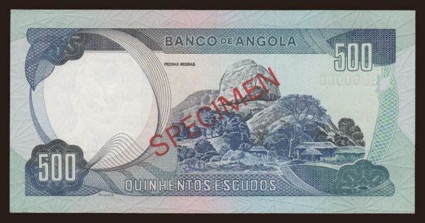 Afrika, Angola: 500 escudos, 1972, SPECIMEN