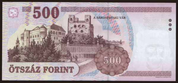 Maďarsko, Forint, 1946-: 500 forint, 2001