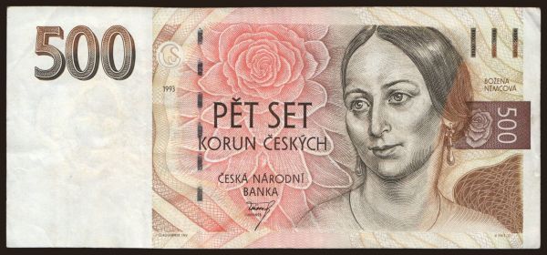 Czechoslovakia and successor states, Czech Republic: 500 korun, 1993