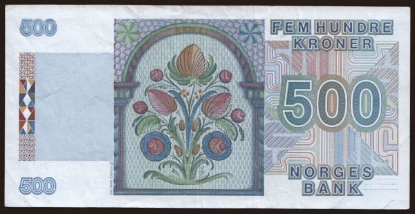 Európa, Norvégia: 500 kroner, 1991