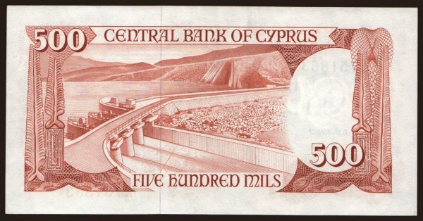 Európa, Ciprus: 500 mils, 1982