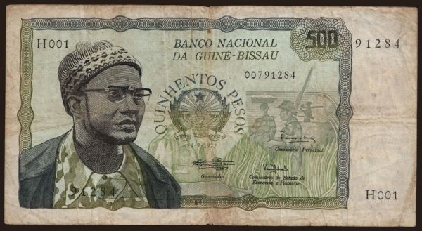 Afrika, Guinea-Bissau: 500 pesos, 1975