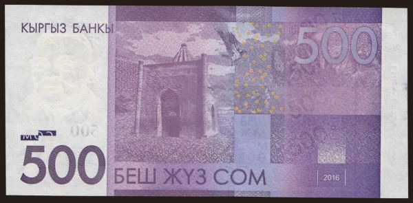 Ázia, Kirgizsko: 500 som, 2016