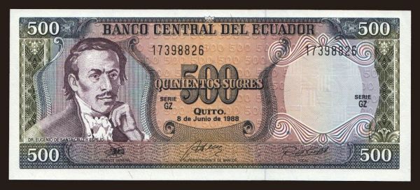 Amerika, Peru: 500 sucres, 1988