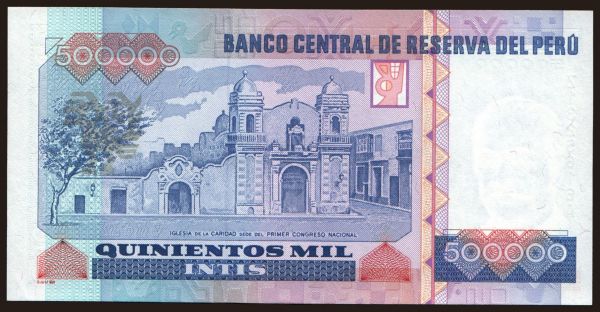 America, Peru: 500.000 intis, 1989