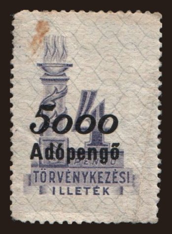 Magyarország, Adópengő illetékbélyegek, 1946: 5000 adópengő, 1946