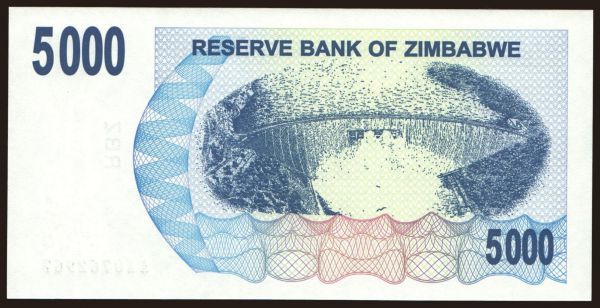 Afrika, Zimbabwe: 5000 dollars, 2007