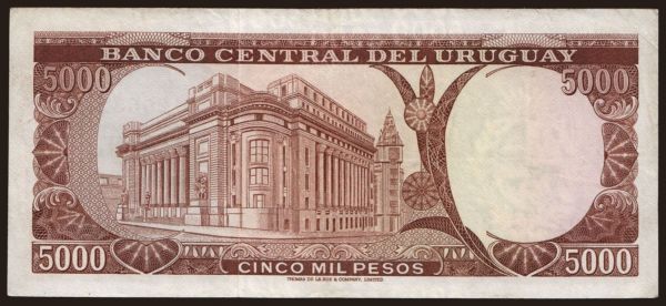 Amerika, Uruguay: 5000 pesos, 1967