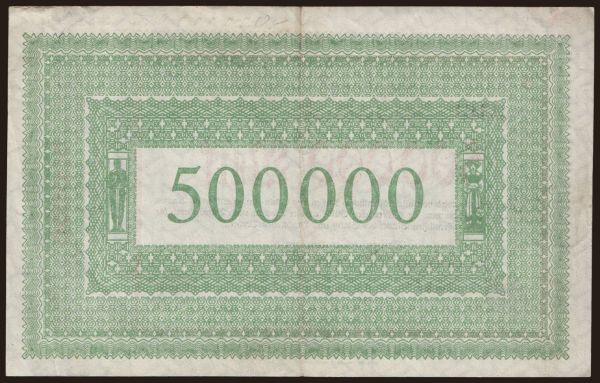 Germany, Grossgeld, Inflation, 1923: Aachen/ Stadt- und Landkreis, 500.000 Mark, 1923