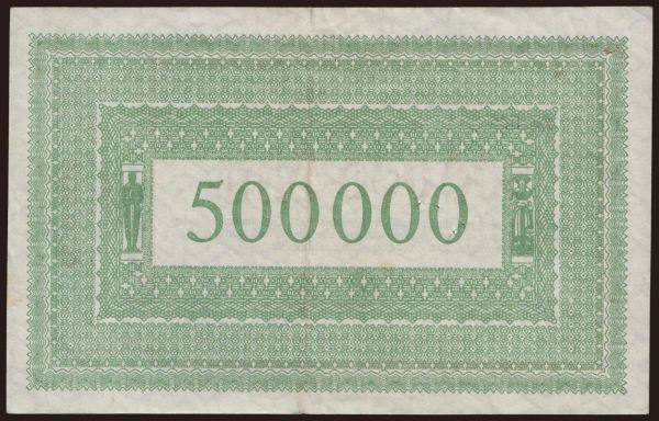 Németország, Grossgeld, Inflation, 1923: Aachen/ Stadt- und Landkreis, 500.000 Mark, 1923