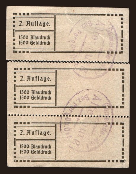 Rakúsko a Rakúsko-Uhorsko, Notgeld - Heller, obce (1918-1923): Altenburg, 20, 30, 50 Heller, 1920