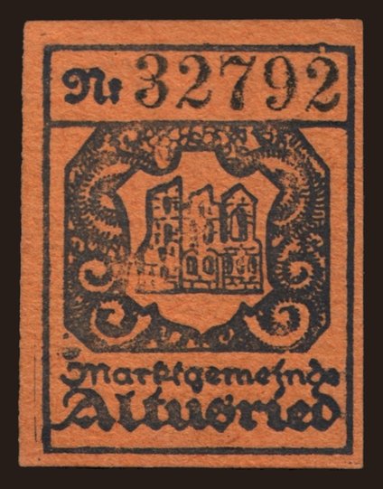 Nemecko, Verkehrsausgaben, 1916-1922: Altusried, 1 Pfennig, 1920