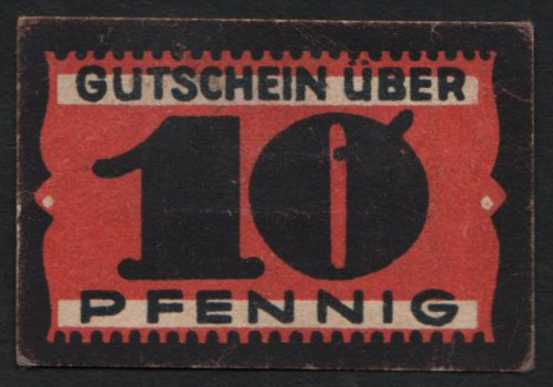 Németország, Verkehrsausgaben, 1916-1922: Aue/ Weichhold Kaufhaus, 10 Pfennig, 1920