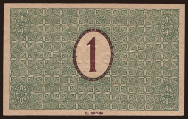 Németország, Grossgeld, Inflation, 1918-1920: Baden-Baden/ Stadt, 1 Mark, 1918