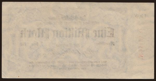 Nemecko, Länderbanknoten, 1871-1935: Badische Bank, 1.000.000 Mark, 1923