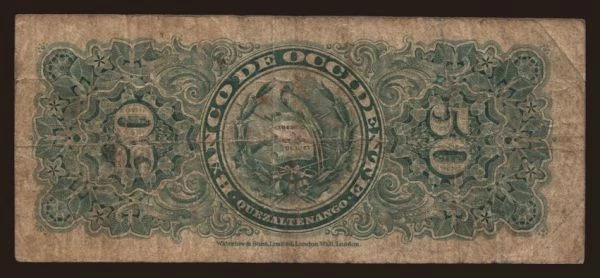 America, Guatemala: Banco de Occidente, 50 centavos, 1900