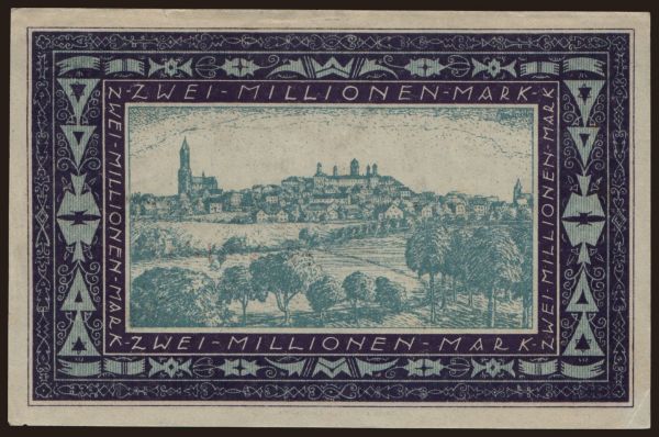 Germany, Grossgeld, Inflation, 1923: Bensberg/ Gemeinde, 2.000.000 Mark, 1923