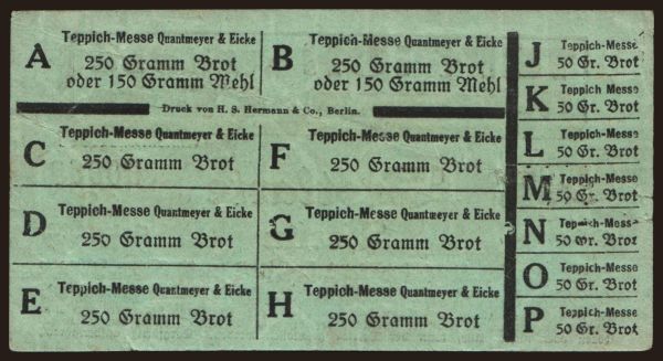 Perifériák, Fogyasztási jegyek, Németország: Berlin, Brotkarte