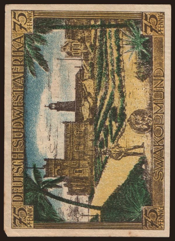 Germany, Serienscheine, 1921-1922: Berlin/ Deutsch-Hanseatischer Kolonialgedenktag, 75 Pfennig, 1922