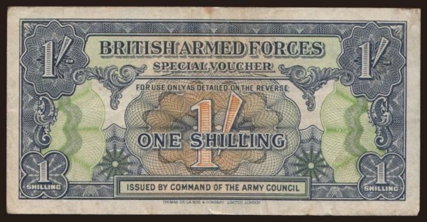 Europe, United Kingdom, Military issues: British Armed Forces, 1 shilling, 1946