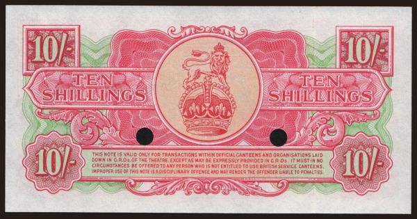 Europe, United Kingdom, Military issues: British Armed Forces, 10 shillings, 1956