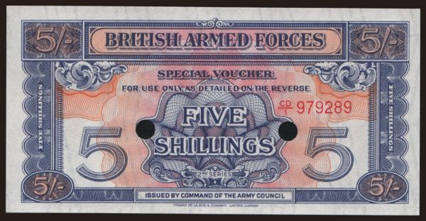 Europe, United Kingdom, Military issues: British Armed Forces, 5 shillings, 1961