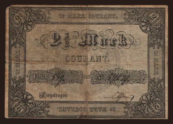 Germany, Altdeutschland (-1871): Kiel, 2 1/2 Mark, 1851