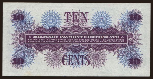 America, USA, USA - Military Payment Certificate: MPC, 10 cents, 1968