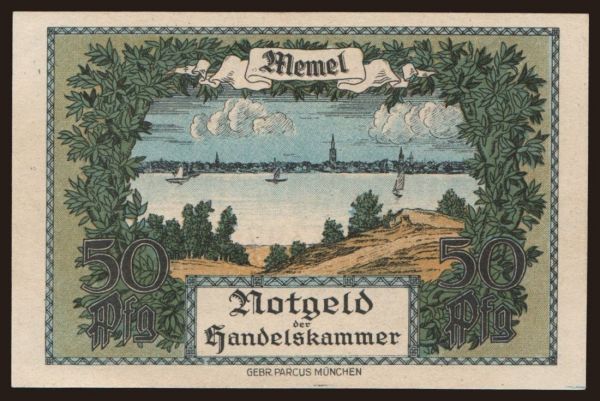 Európa, Memel: Memel, 1/2 Mark, 1922