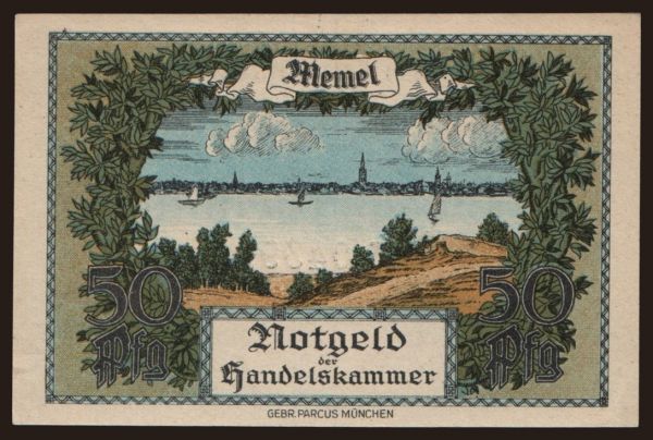 Europe, Memel: Memel, 1/2 Mark, 1922