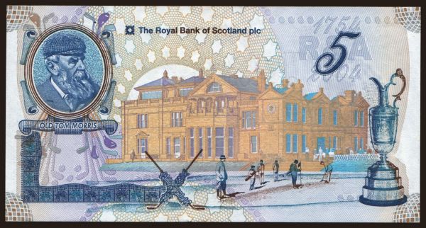 Európa, Spojené Kráľovstvo, Škótsko: Royal Bank of Scotland, 5 pounds, 2004