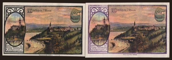 Austria and Austro-Hungary, Notgeld - Heller, Gemeinde (1918-1923): Wallsee, 120, 180 Heller, 1920