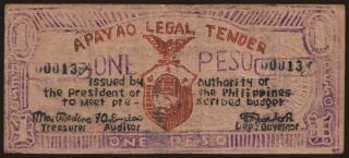 Apayao, 1 peso, 1942