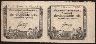 50 sols, 1793, (2x)
