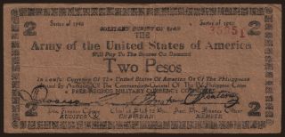 Free Negros/ Army of the United States of America, 2 pesos, 1943