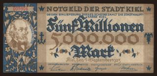 Kiel/ Stadt, 5.000.000 Mark, 1923