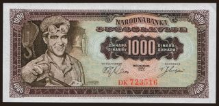 1000 dinara, 1963