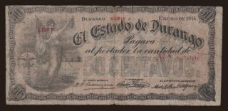 El Estado de Durango, 50 centavos, 1914