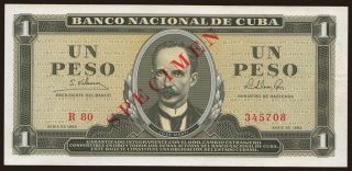 1 peso, 1965, SPECIMEN