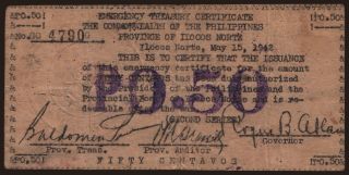 Ilocos Norte, 50 centavos, 1942