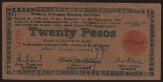 Negros, 20 pesos, 1945