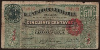 El Estado de Chihuahua, 50 centavos, 1914