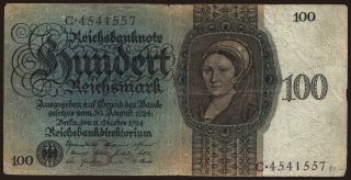 100 Reichsmark, 1924, C/B