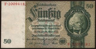 50 Reichsmark, 1933, L/F